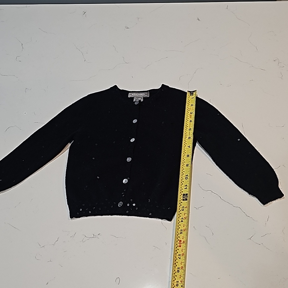 Neiman Marcus Cashmere Collection Cardigan Girls Size 4 Black
